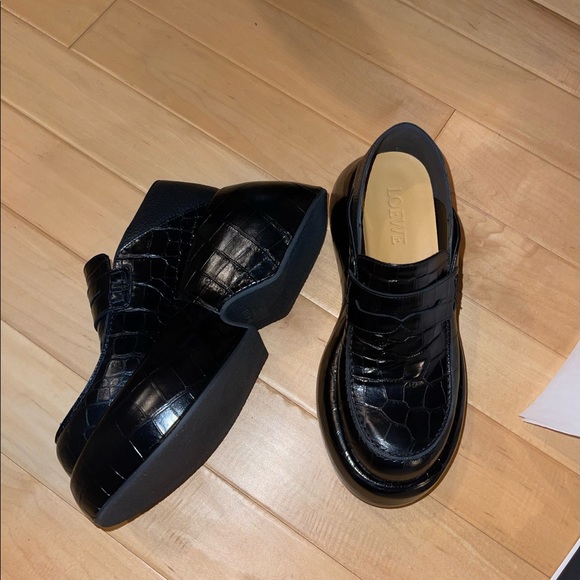 NWB LOEWE WEDGE SLIP LOAFER MULE NEVER WORN - Picture 2 of 5